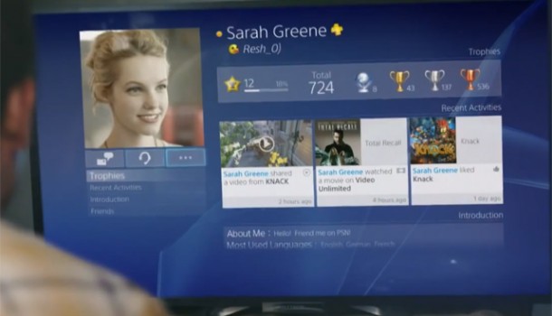 Sony dévoile l’interface de la Playstation 4