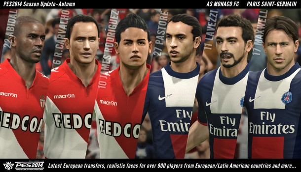 PES 2014 : aperçu des nouveaux visages