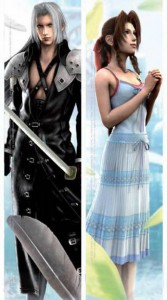 Sephiroth et Aeris de Final fantasy 7