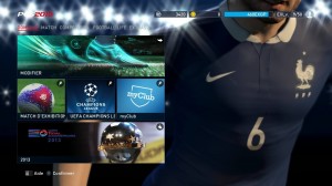 PES 2015 - menus